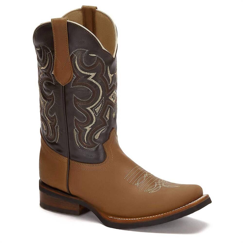 NEW FORASTERO men's western cowboy leather boots in brown